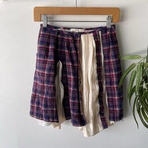 Rhie Skirt Womens 2 Black Cream Academia School Summer Plaid Mini Retro Preppy